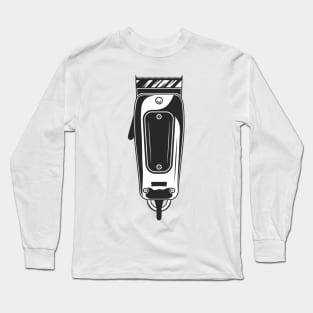 Barbershop clippes. Monochrome retro design. Long Sleeve T-Shirt